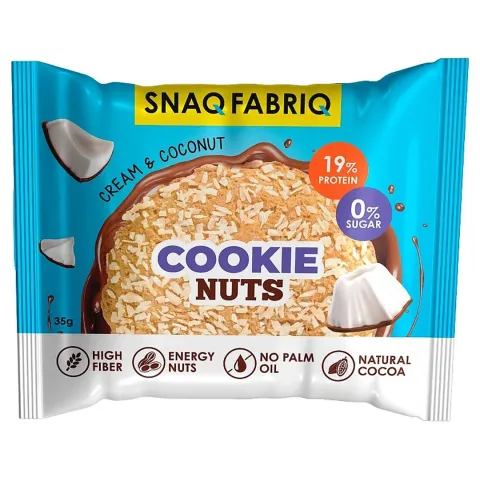 Печенье Snaq Fabriq Сливочное с кокосом протеиновое 35г