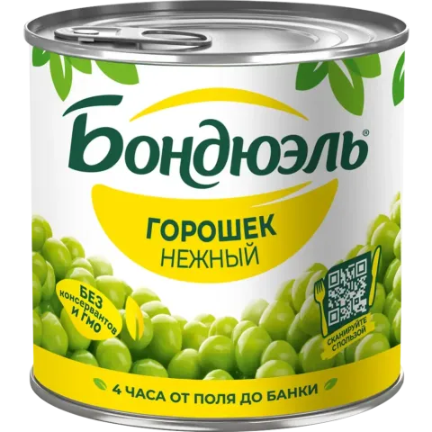 Горошек зел Бондюэль нежн 400г жб