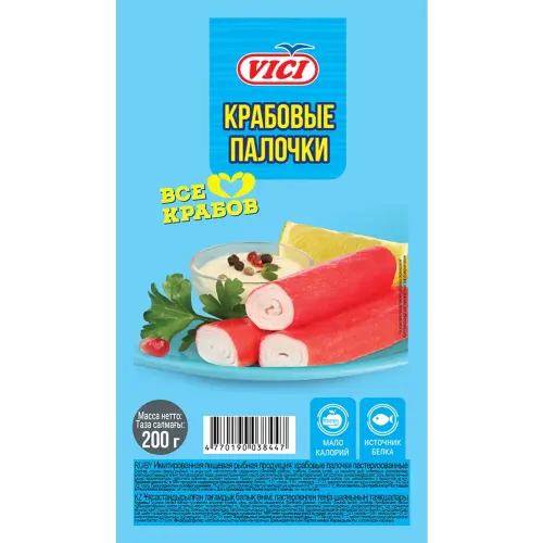 Крабовые палочки VICI имитация из сурими, охлажденные, 200 г