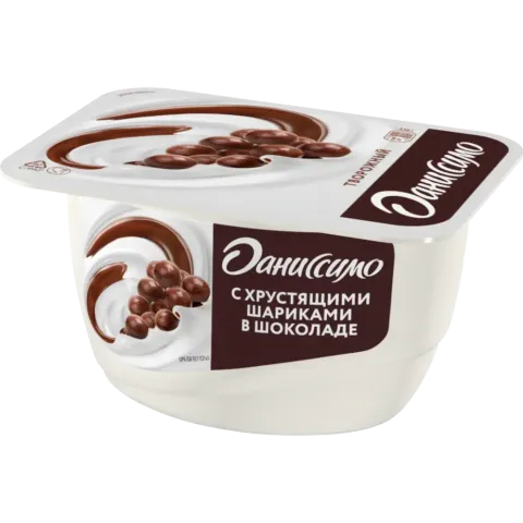 БЗМЖ Творожок Даниссимо хруст шар 130г 7,3%