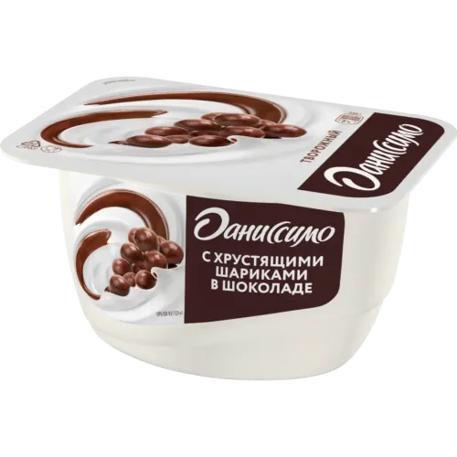 Десерт творожный Даниссимо с хрустящими шариками в шоколаде 7,2%