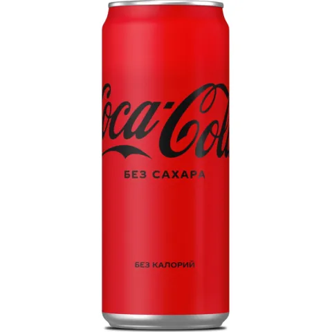 COCA-COLA ZERO SUGAR, Германия, газ без сахара, 0 калорий, ж/б, 0,33 г