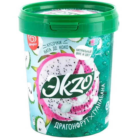 БЗМЖ Мороженое Экзо Драгонфрут гуанабана молочное ведерко 520г