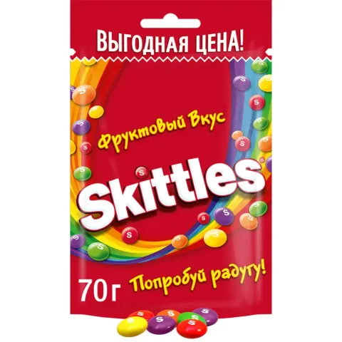 Конфеты жеват Skittles 70 г Фрукты