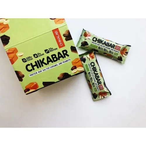 Батончик глазированный с начинкой Арахис Chikalab