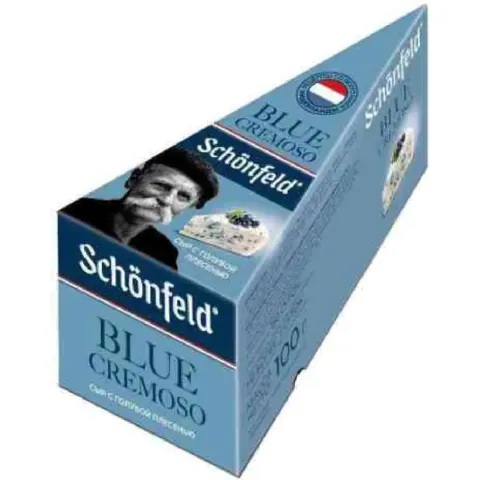 БЗМЖ Сыр Schonfeld Blue Cremoso с благородной голубой плесенью 50% 100г