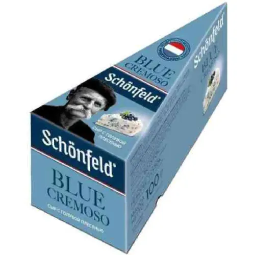 БЗМЖ Сыр Schonfeld Blue Cremoso с благородной голубой плесенью 50% 100г
