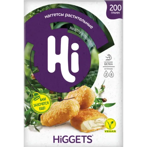 Полуфабрикат растительный замороженный Хайгетсы Hi 200г