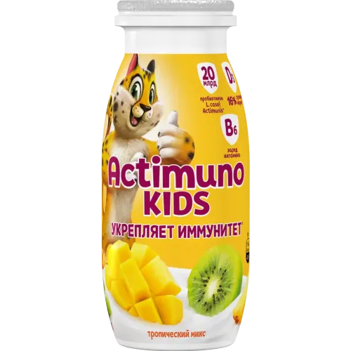 Кисломолочный продукт Actimuno Kids киви, манго, ананас, 1.5%, 95 г