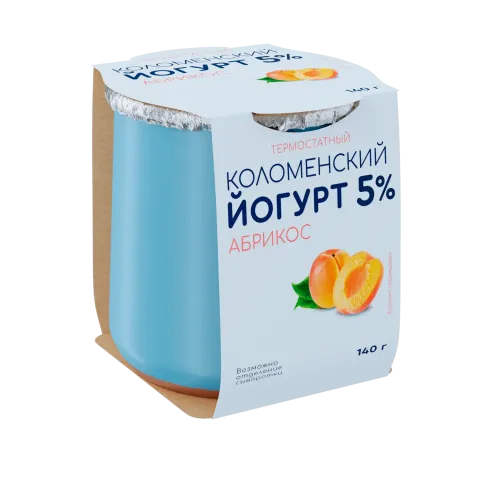 БЗМЖ Йогурт абрикос терм. Коломенский 5% 140г