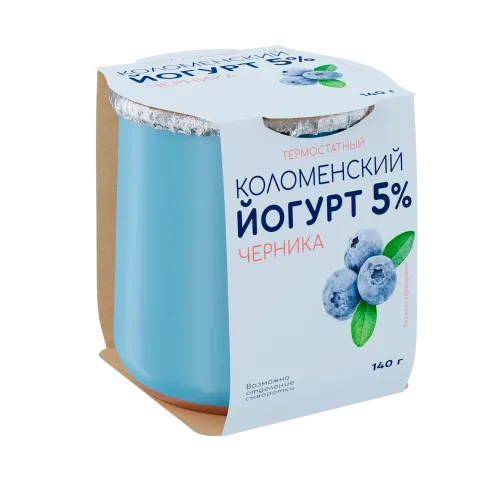 Йогурт черника терм. Коломенский 5% 140г