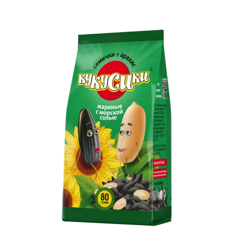 Семечки Кукусики соленые с арахисом 80 гр