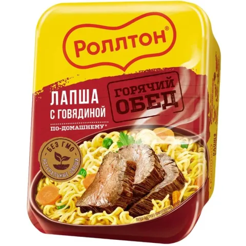 Лапша Роллтон с говядиной по-домашнему, 90г