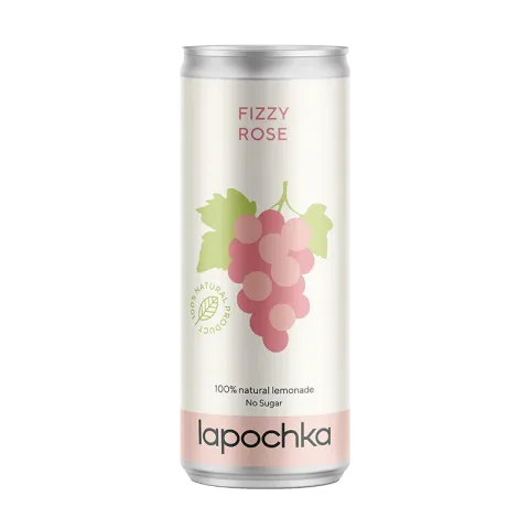 Напиток Лапочка физзи розе б/а газ 0,33л ж/б