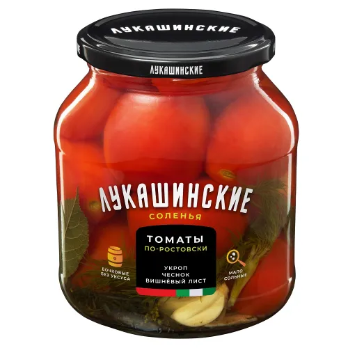 Томаты Лукашинские малосольные по Ростовски 670 г