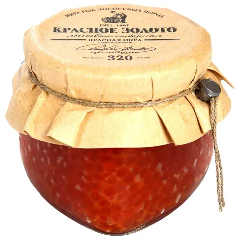 Икра лососевая зернистая Красное золото СВК горбуша с/б 320г