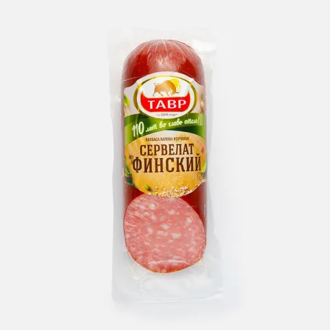 Колбаса Сервелат Финский в/к в/у срез 300г Тавр