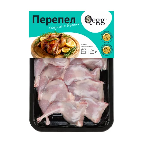 Мясо перепела Кью Эгг четвертина задняя охл. 350г