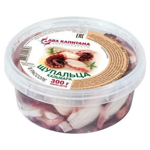 Щупальца кальмара в рассоле Два Капитана 300г