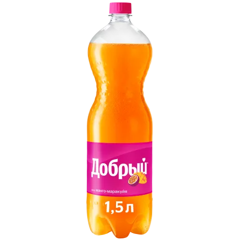 Напиток б/а Добрый Манго-Маракуйя ароматиз с/г н/к 1,5л ПЭТ