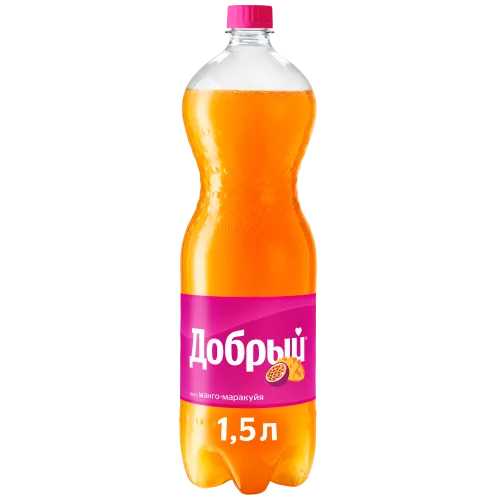 Напиток б/а Добрый Манго-Маракуйя ароматиз с/г н/к 1,5л ПЭТ