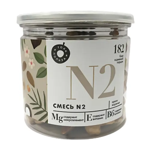 Смесь орехов и сухофруктов N2 Толк &amp; польза банка 180г