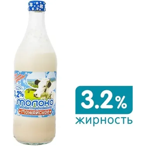 БЗМЖ Молоко Можайское стерилизованное 3,2% 0,45л