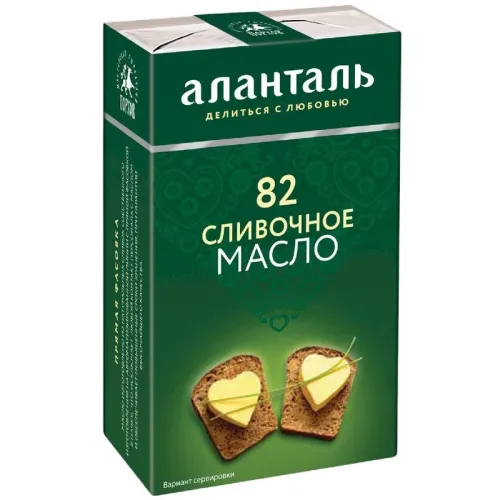 Масло сливочное Аланталь традиционное 82,5%, брикет в обечайке 150г