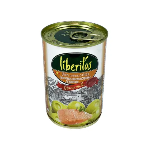 Оливки Liberitas фаршированные с лососем 300 мл / 280 гр
