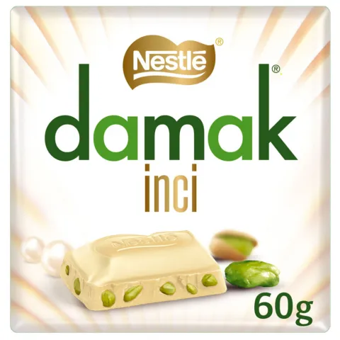 Шоколад Нестле Дамак белый с фисташкой 60г