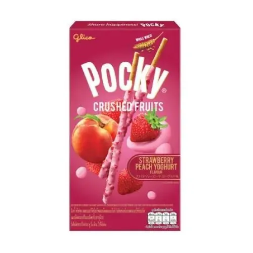 Палочки Поки в йогуртовой глазури со вкусом персика и клубники Pocky