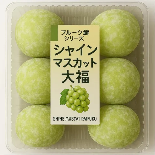 Пирожные Кубота моти с мускатным виноградом 6шт 160г