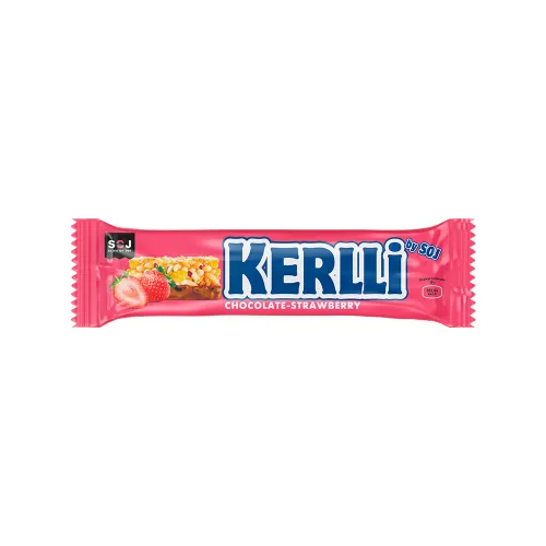 Батончик злаковый С клубникой в мол шоколаде Kerlli SOJ 50 гр