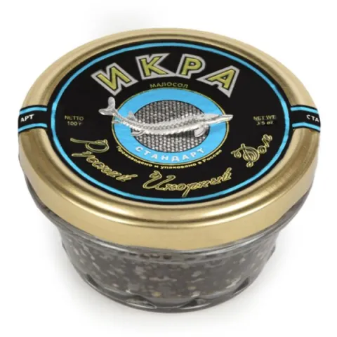 Икра зернистая сибирского ленского осетра паст Стандарт 100гр с/б