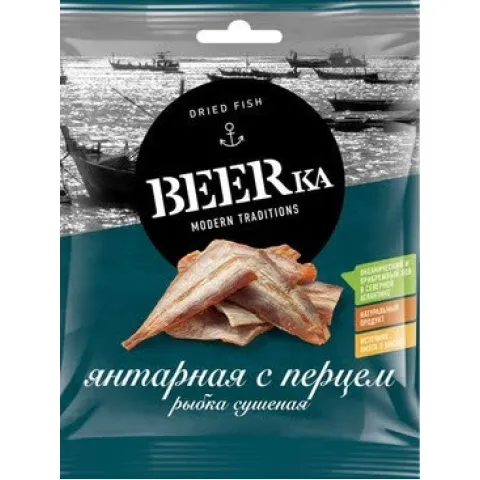 Рыбка Янтарная Бирка сол-суш с перцем 40г