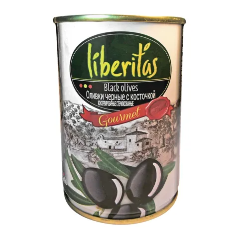 Оливки Либеритас черные с/к 300г ж/б