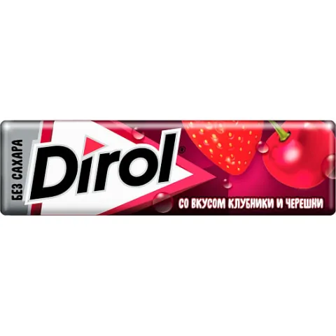 Жевательная резинка Дирол клубника черешня 13,6г