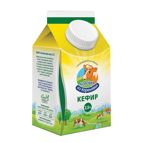 БЗМЖ Кефир из Кореновки 2,7% 450г тп