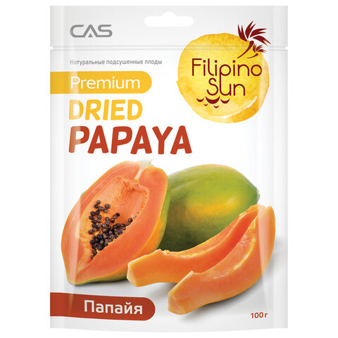 Плоды ПАПАЙИ сушеные 100 гр., TM Filipino Sun