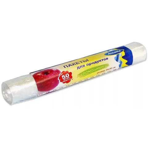 Пакеты Antella д/продуктов п/э 3,7 л 24*40 см EKO 50шт