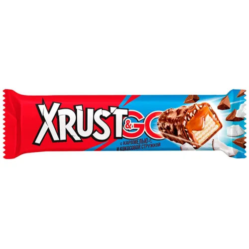 Батончик вафельный Xrust And Go с кокосом и карамелью