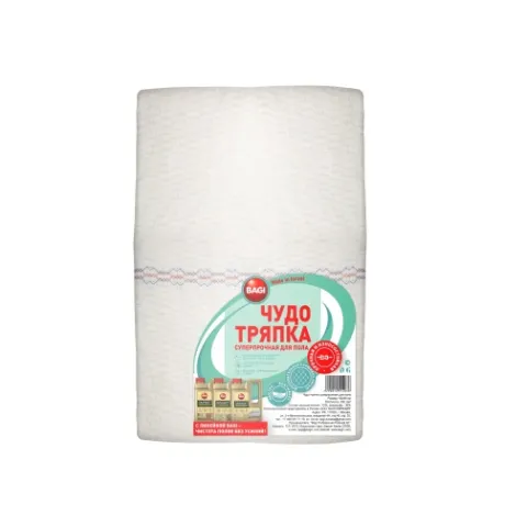 Тряпка д/пола Баги 50х80см белая премиум без упаковки