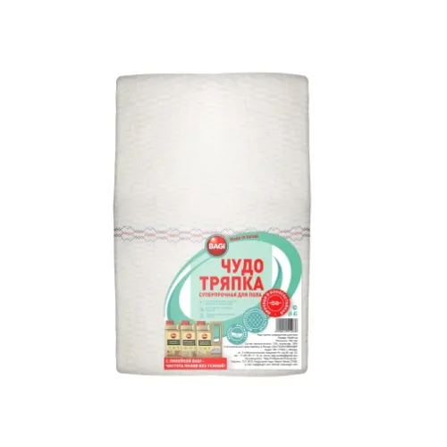 Тряпка для пола х/б, 1 шт 50x80см белая премиум Bagi 1/25