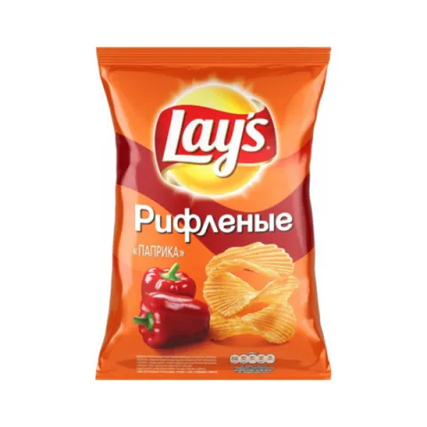 ЧИПСЫ LAYS РИФЛЕНЫЕ ПАПРИКА 140Г