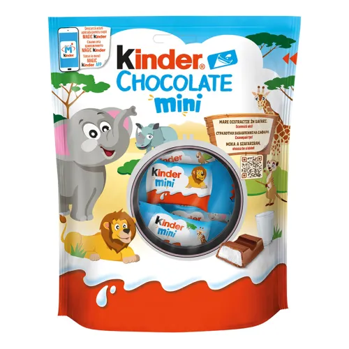 Шоколад Kinder Chocolate Mini молочный с молочной начинкой 120г