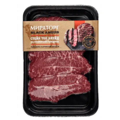 Стейк Топ Блейд из говядины тонкий край охл Black Angus Мираторг 460 гр