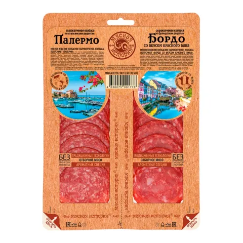 Колбаса Мясная история Палермо п/с с/к 100г