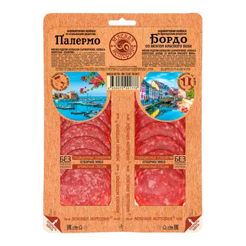Колбаса Мясная история Палермо п/с с/к 100г