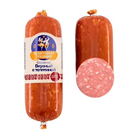 Сервелат Вкусный с телятиной Белорусская традиция в/с в/у 350г