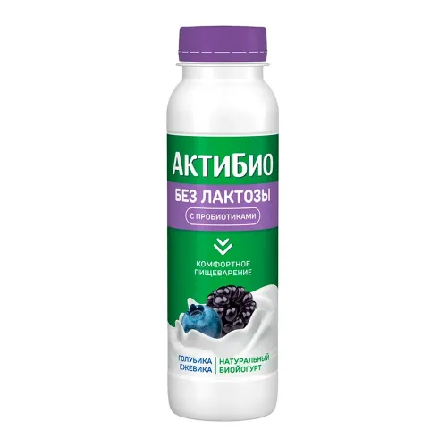 Йогурт питьевой Актибио Голубика-ежевика 1,5% 260 г уп